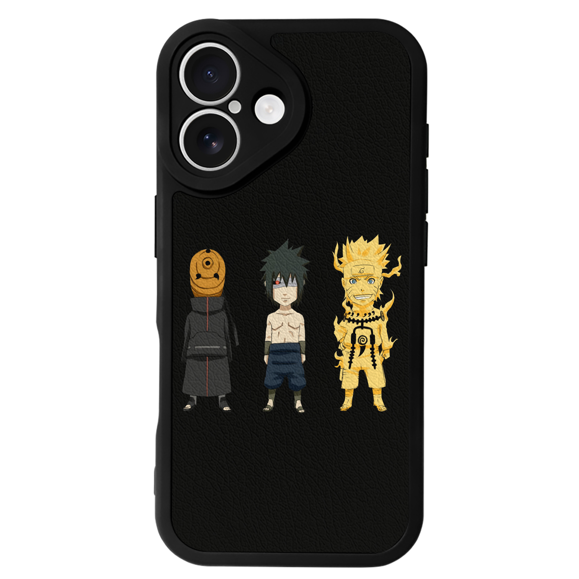 （画像用） NARUTO -ナルト- うちは サスケ Uchiha Sasuke 【iPhone 16シリーズ対応】シリコンスマホケース（レザー調） 材質：シリコン